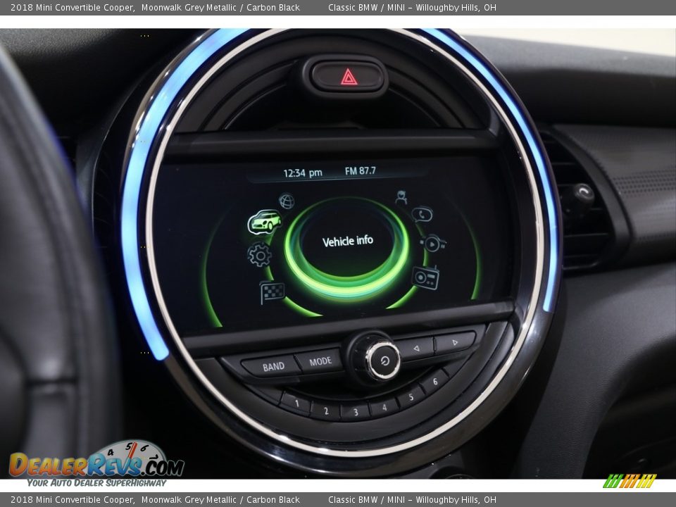 2018 Mini Convertible Cooper Moonwalk Grey Metallic / Carbon Black Photo #14