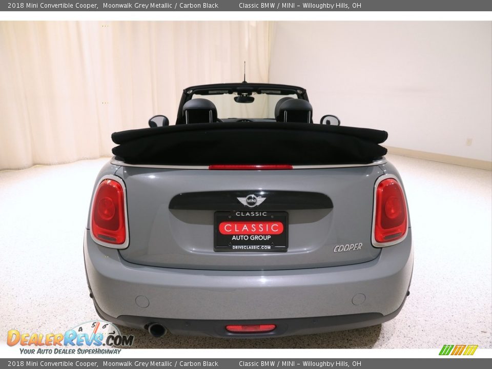 2018 Mini Convertible Cooper Moonwalk Grey Metallic / Carbon Black Photo #29