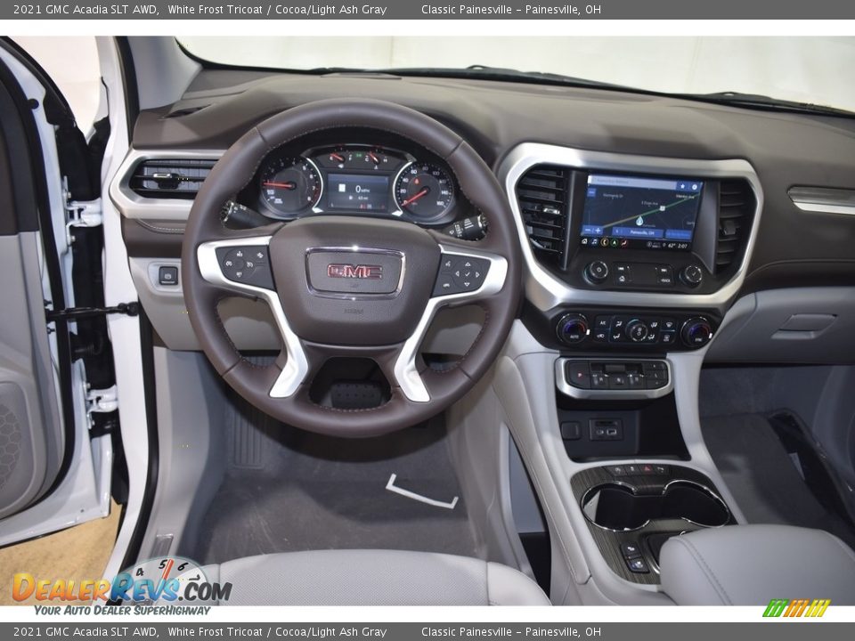 2021 GMC Acadia SLT AWD White Frost Tricoat / Cocoa/Light Ash Gray Photo #11