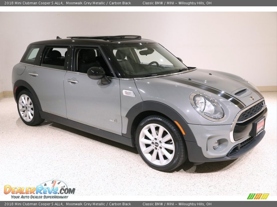 2018 Mini Clubman Cooper S ALL4 Moonwalk Grey Metallic / Carbon Black Photo #1