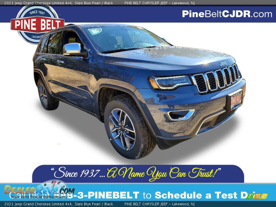 2021 Jeep Grand Cherokee Limited 4x4 Slate Blue Pearl / Black Photo #1