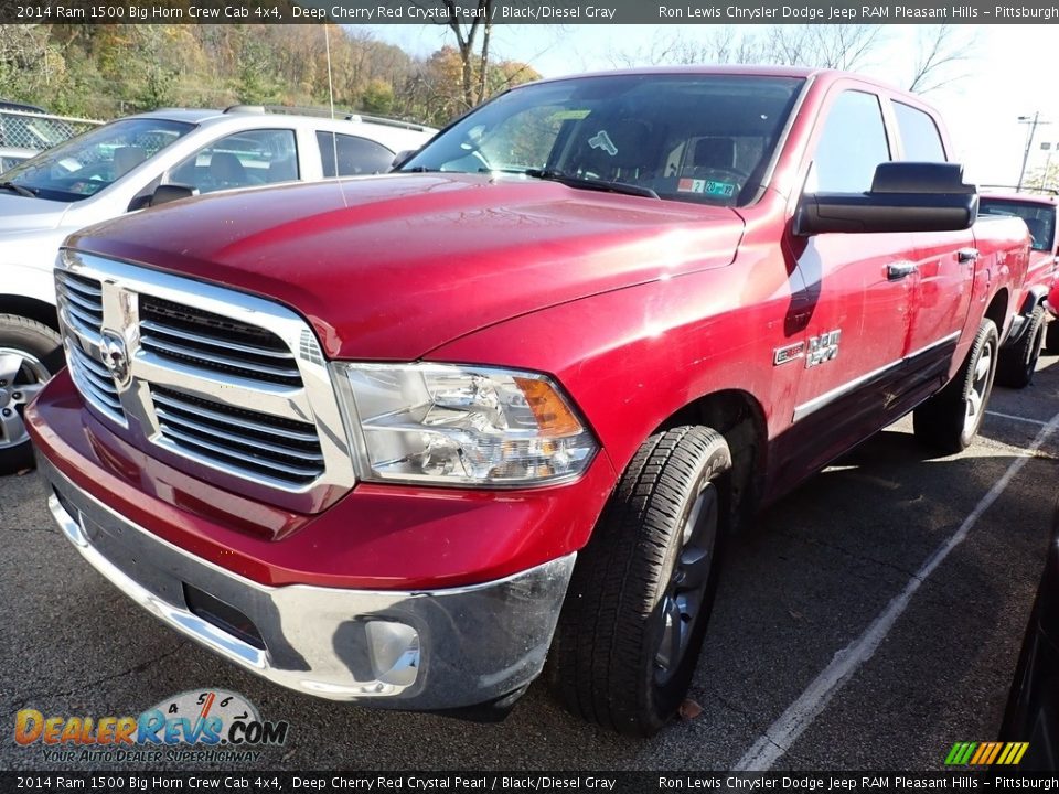 2014 Ram 1500 Big Horn Crew Cab 4x4 Deep Cherry Red Crystal Pearl / Black/Diesel Gray Photo #1
