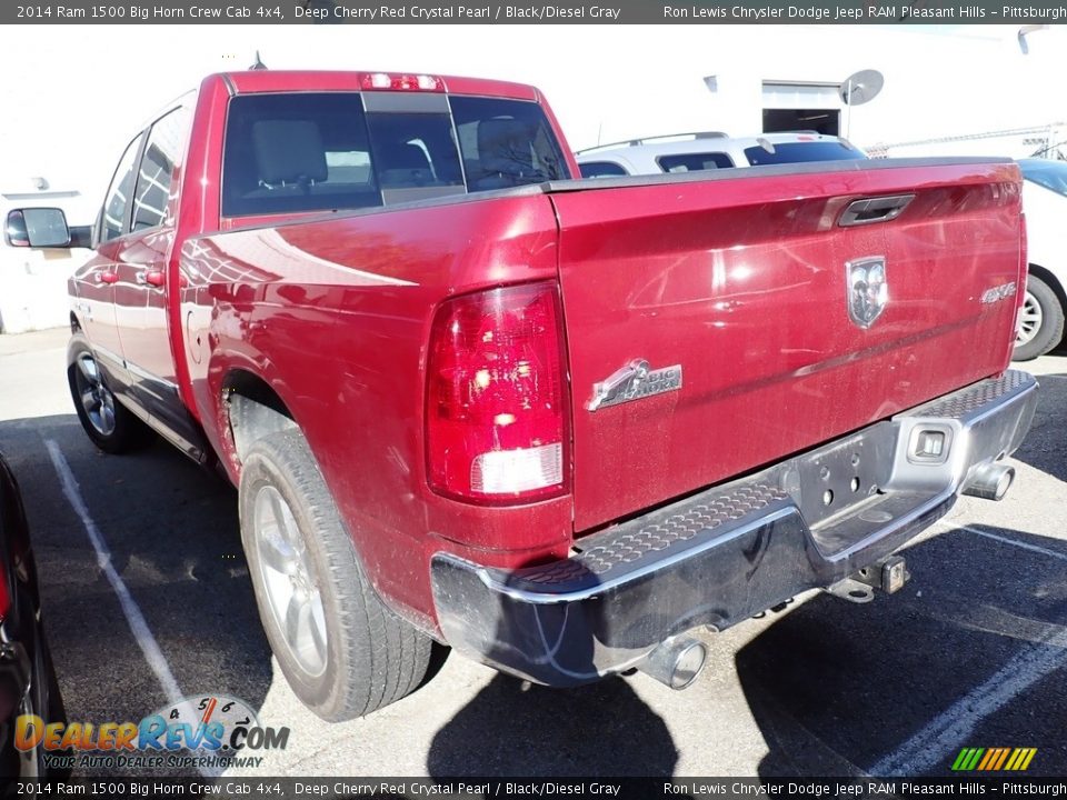 2014 Ram 1500 Big Horn Crew Cab 4x4 Deep Cherry Red Crystal Pearl / Black/Diesel Gray Photo #3