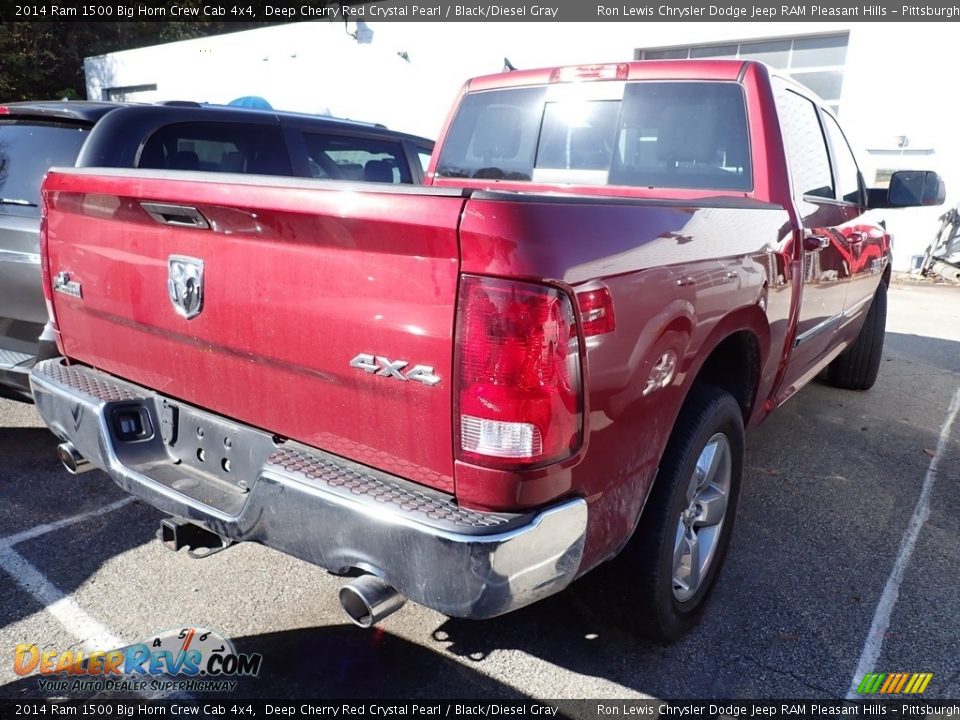 2014 Ram 1500 Big Horn Crew Cab 4x4 Deep Cherry Red Crystal Pearl / Black/Diesel Gray Photo #4