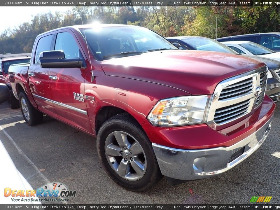 2014 Ram 1500 Big Horn Crew Cab 4x4 Deep Cherry Red Crystal Pearl / Black/Diesel Gray Photo #5