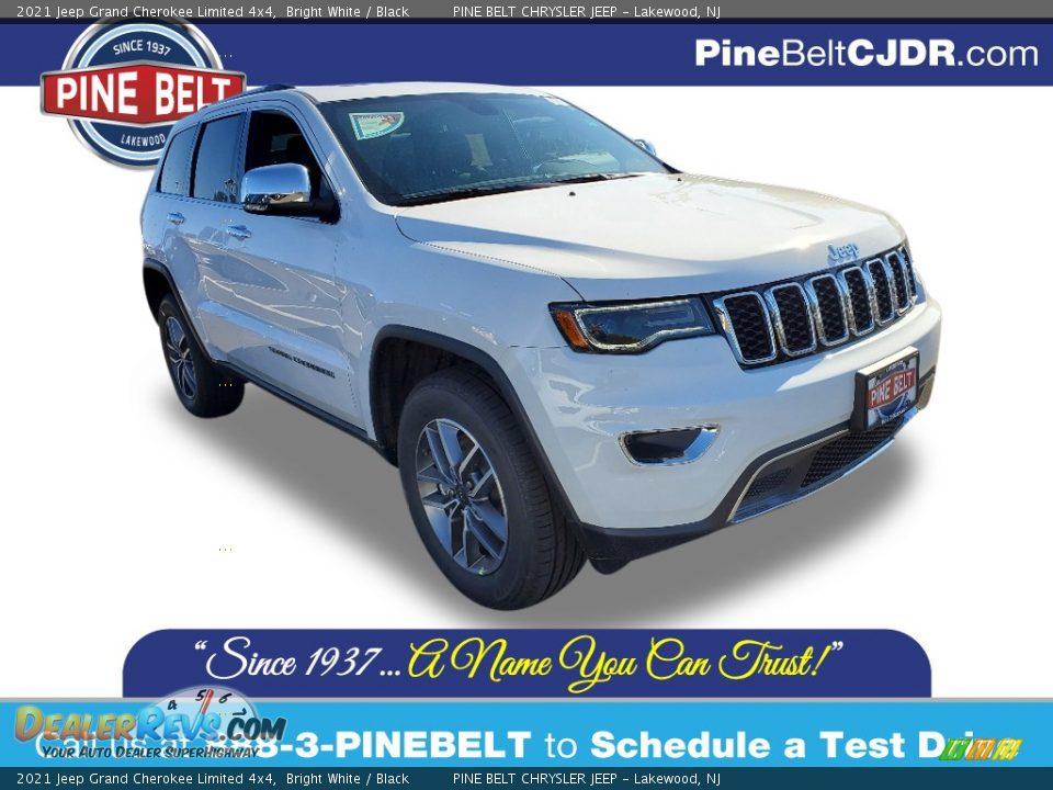 2021 Jeep Grand Cherokee Limited 4x4 Bright White / Black Photo #1