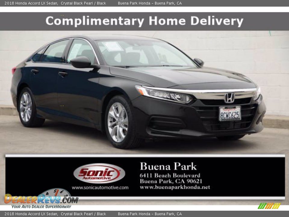 2018 Honda Accord LX Sedan Crystal Black Pearl / Black Photo #1