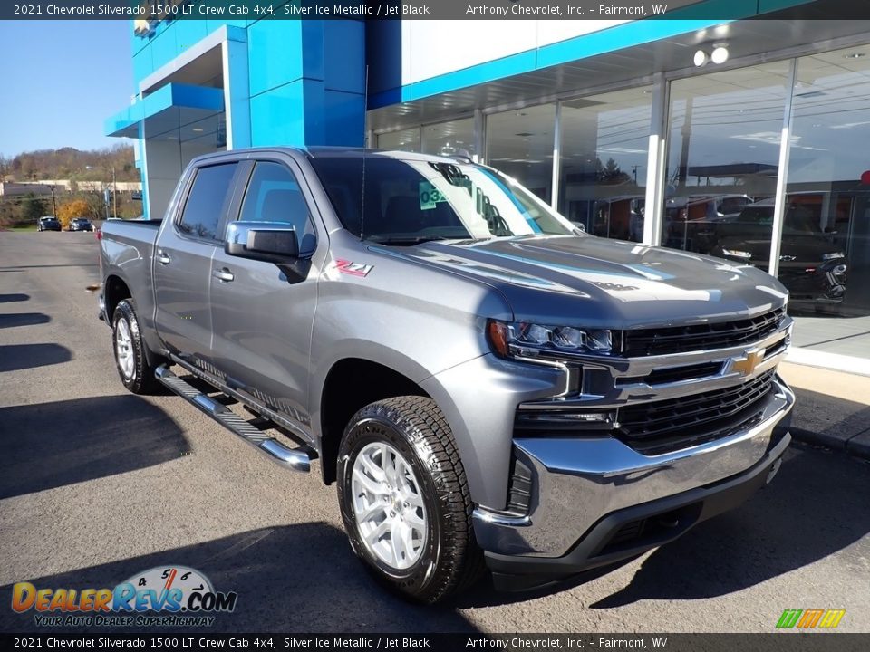 Silver Ice Metallic 2021 Chevrolet Silverado 1500 LT Crew Cab 4x4 Photo #3