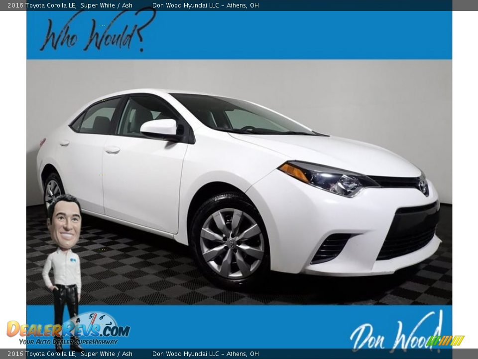 2016 Toyota Corolla LE Super White / Ash Photo #1