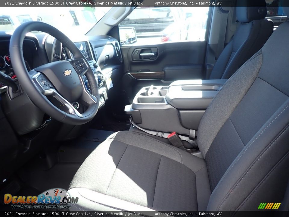 Jet Black Interior - 2021 Chevrolet Silverado 1500 LT Crew Cab 4x4 Photo #14