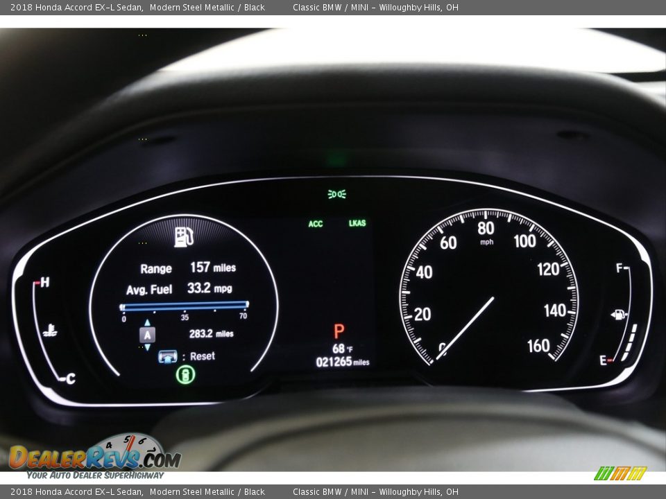 2018 Honda Accord EX-L Sedan Modern Steel Metallic / Black Photo #9