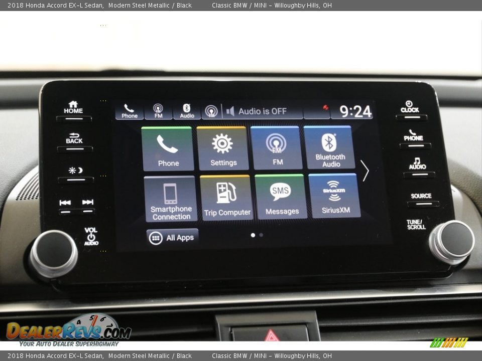 2018 Honda Accord EX-L Sedan Modern Steel Metallic / Black Photo #11