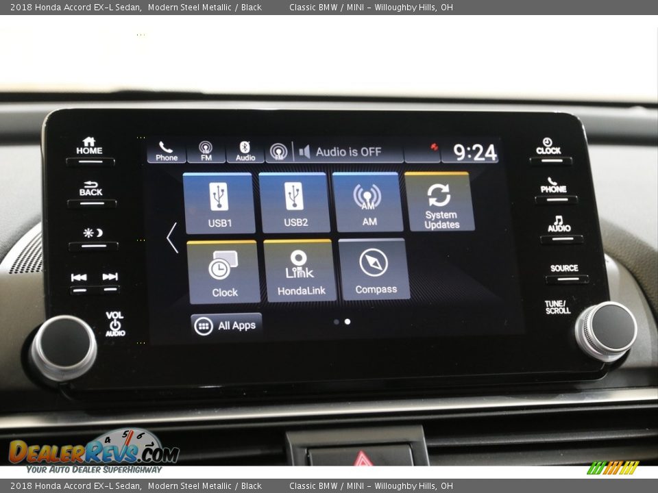 2018 Honda Accord EX-L Sedan Modern Steel Metallic / Black Photo #12