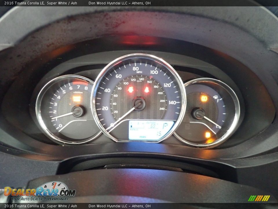 2016 Toyota Corolla LE Super White / Ash Photo #27