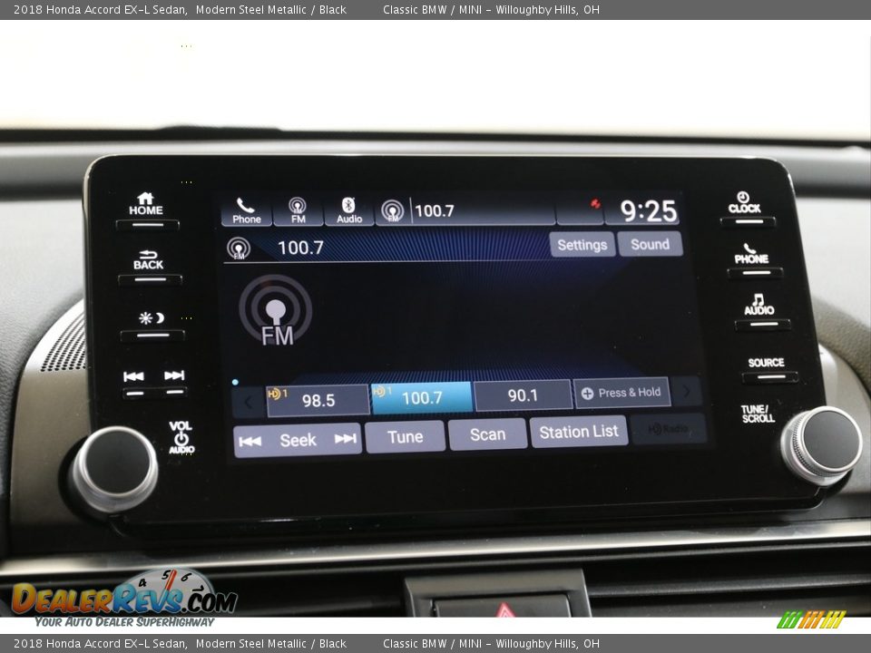 2018 Honda Accord EX-L Sedan Modern Steel Metallic / Black Photo #13