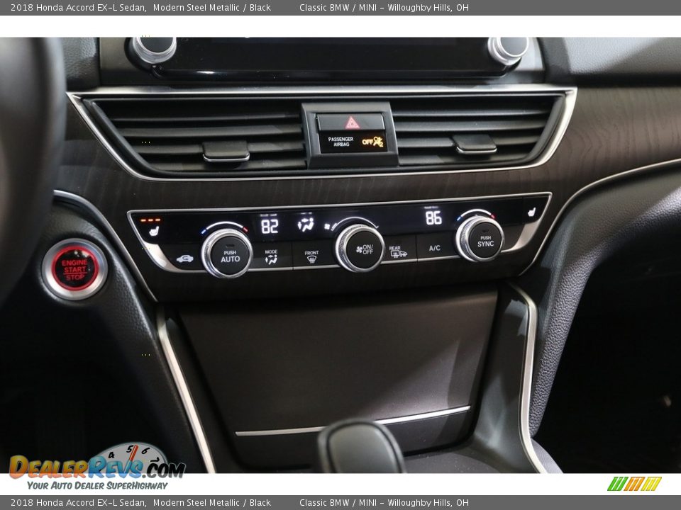 2018 Honda Accord EX-L Sedan Modern Steel Metallic / Black Photo #16