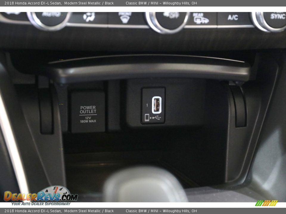 2018 Honda Accord EX-L Sedan Modern Steel Metallic / Black Photo #17