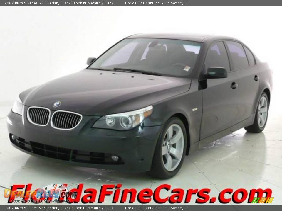 2007 BMW 5 Series 525i Sedan Black Sapphire Metallic / Black Photo #1