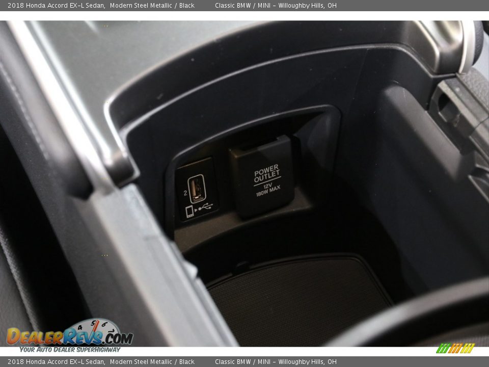 2018 Honda Accord EX-L Sedan Modern Steel Metallic / Black Photo #22