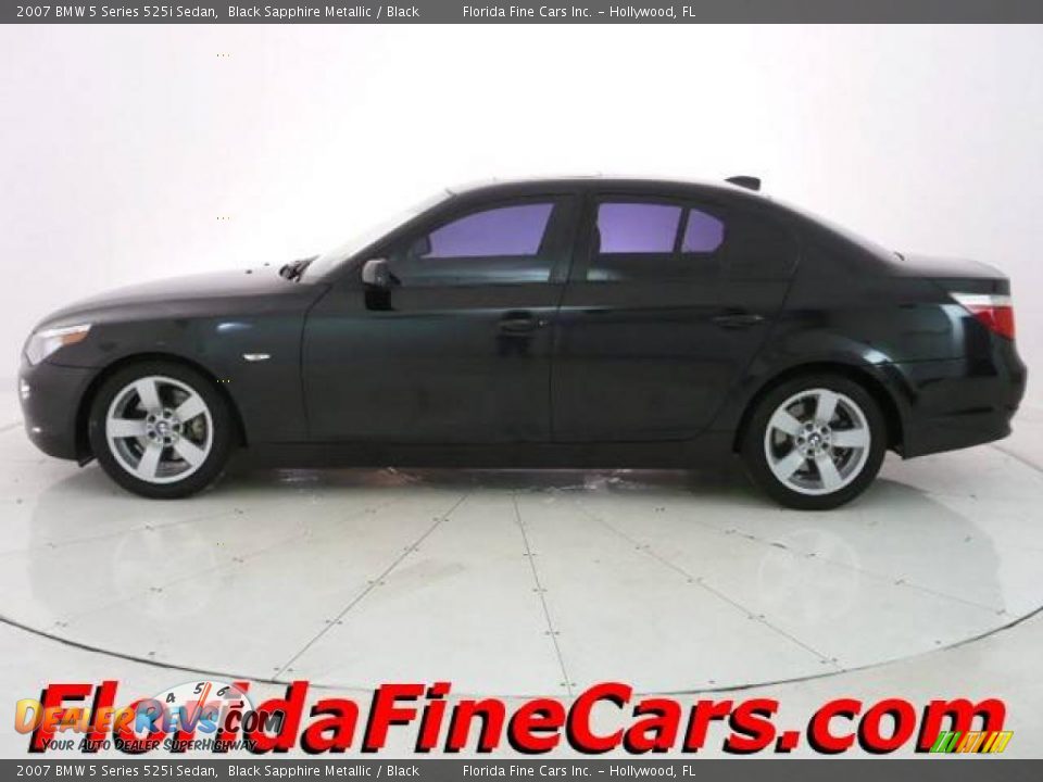 2007 BMW 5 Series 525i Sedan Black Sapphire Metallic / Black Photo #3