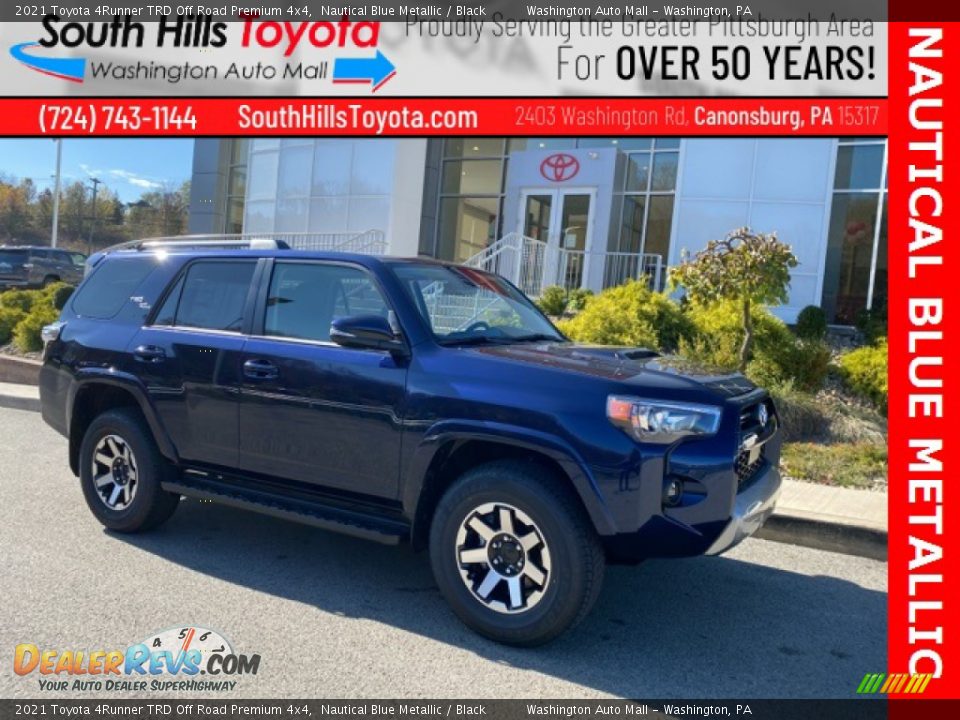 2021 Toyota 4Runner TRD Off Road Premium 4x4 Nautical Blue Metallic / Black Photo #1