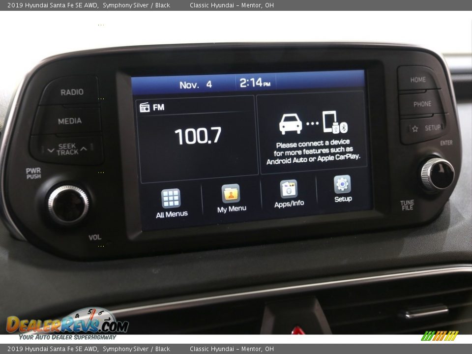 2019 Hyundai Santa Fe SE AWD Symphony Silver / Black Photo #9