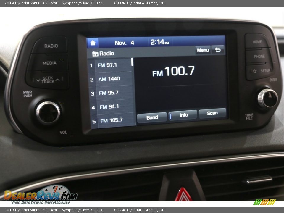 2019 Hyundai Santa Fe SE AWD Symphony Silver / Black Photo #10