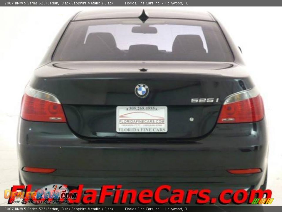 2007 BMW 5 Series 525i Sedan Black Sapphire Metallic / Black Photo #6