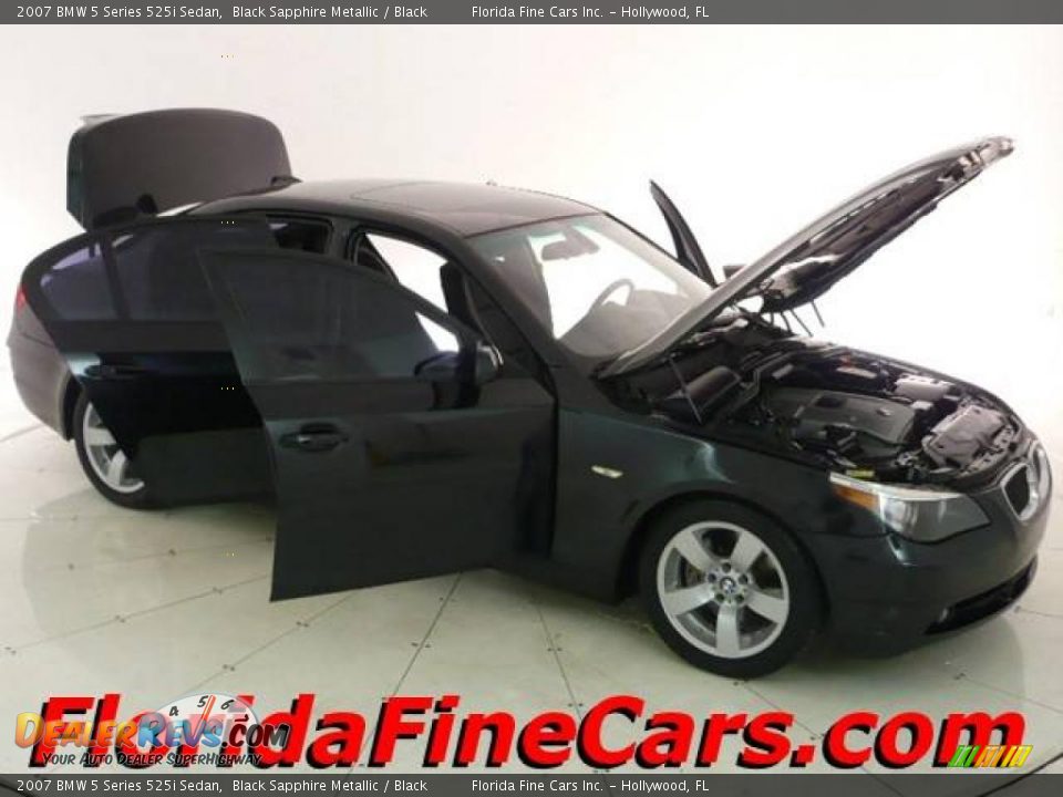 2007 BMW 5 Series 525i Sedan Black Sapphire Metallic / Black Photo #7