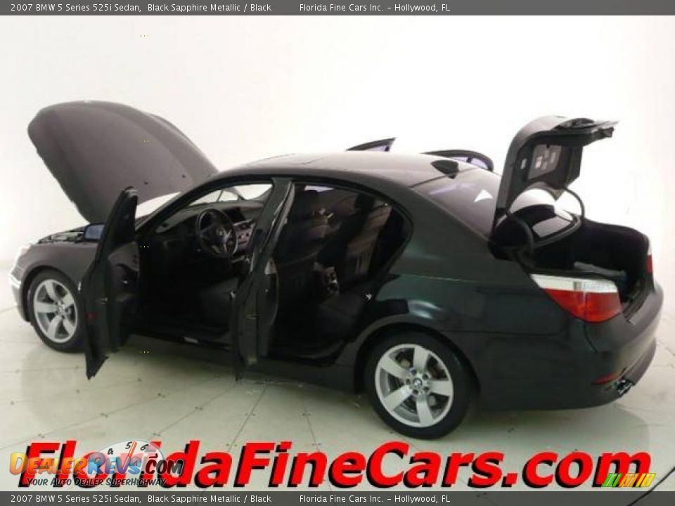 2007 BMW 5 Series 525i Sedan Black Sapphire Metallic / Black Photo #8