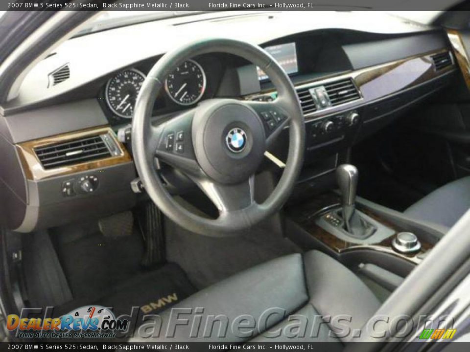 2007 BMW 5 Series 525i Sedan Black Sapphire Metallic / Black Photo #12