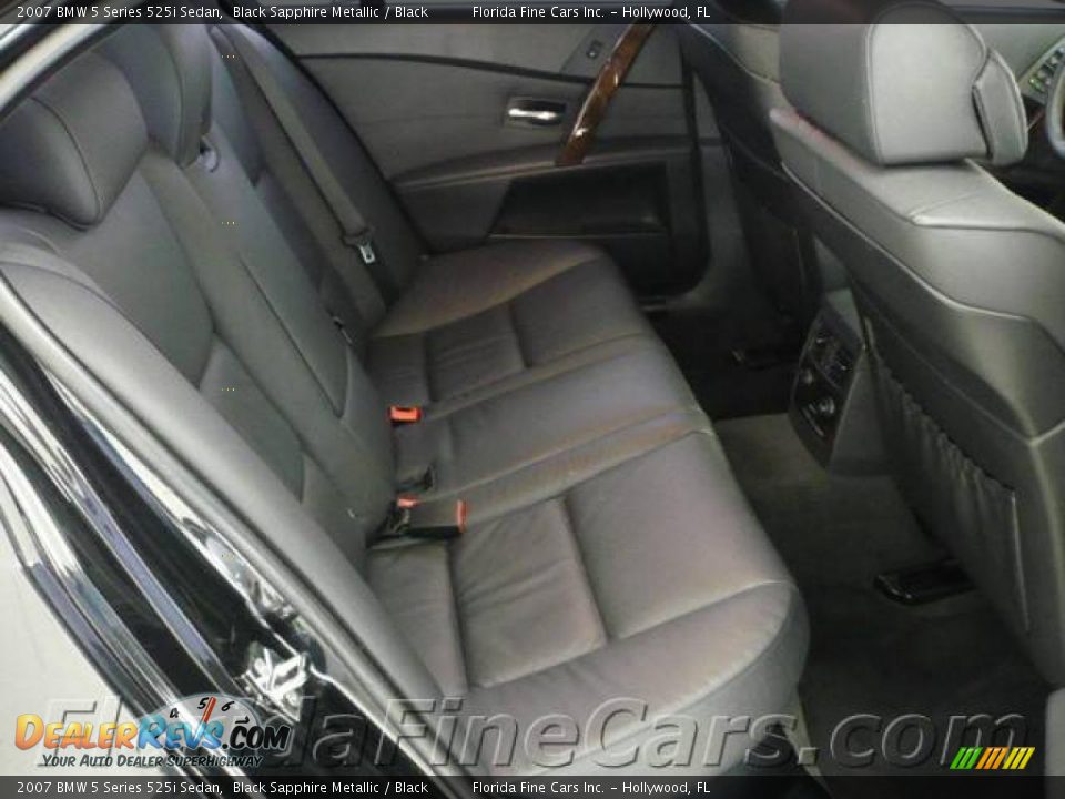 2007 BMW 5 Series 525i Sedan Black Sapphire Metallic / Black Photo #14