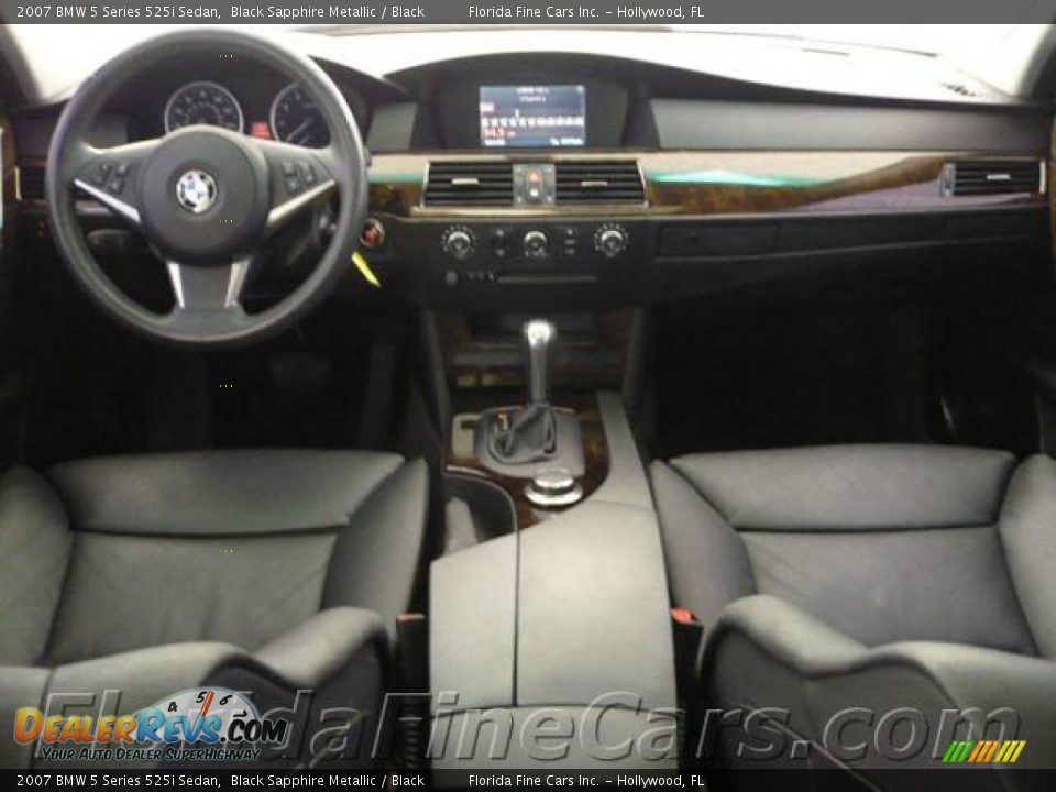 2007 BMW 5 Series 525i Sedan Black Sapphire Metallic / Black Photo #16