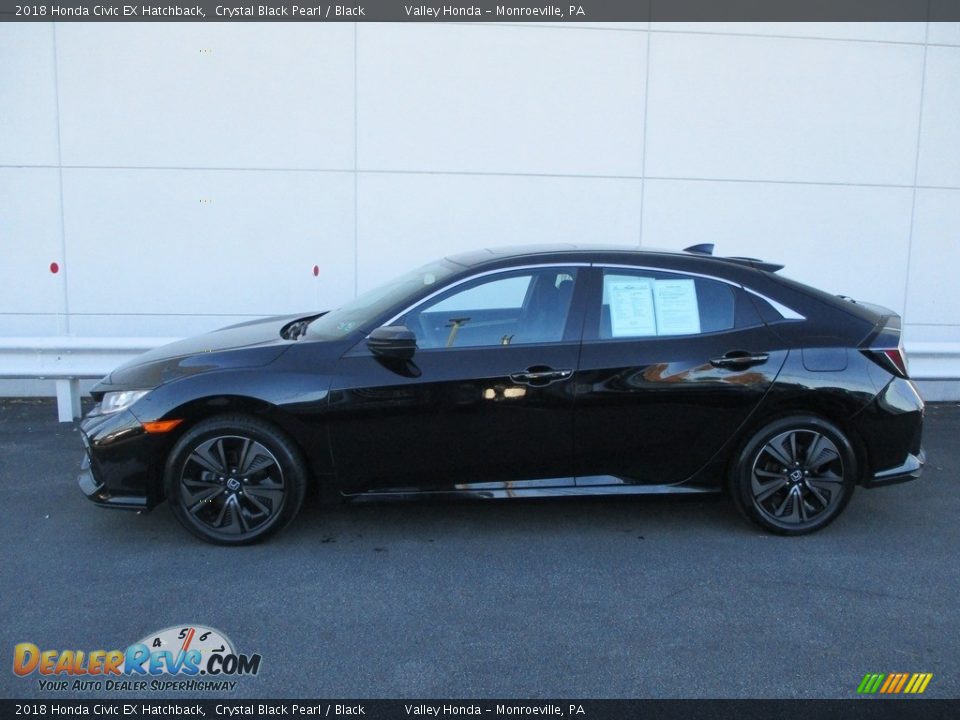2018 Honda Civic EX Hatchback Crystal Black Pearl / Black Photo #2