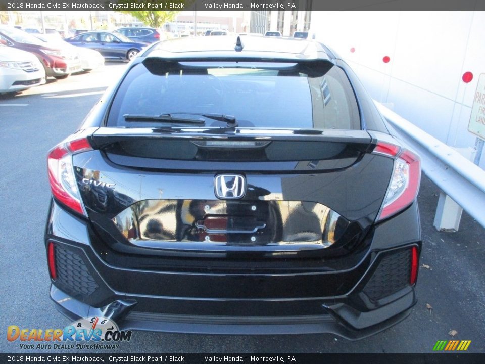 2018 Honda Civic EX Hatchback Crystal Black Pearl / Black Photo #4
