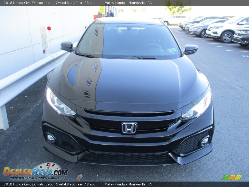 2018 Honda Civic EX Hatchback Crystal Black Pearl / Black Photo #8