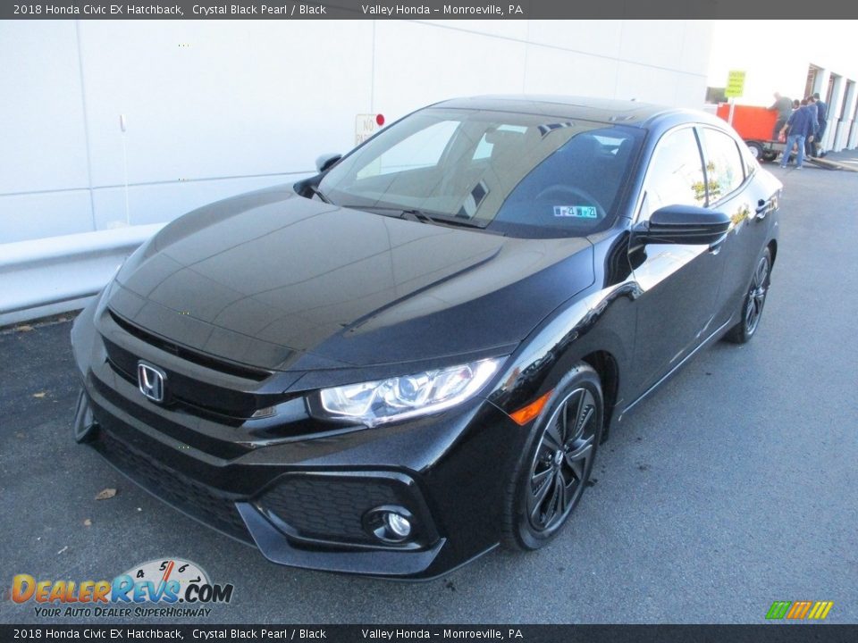 2018 Honda Civic EX Hatchback Crystal Black Pearl / Black Photo #9