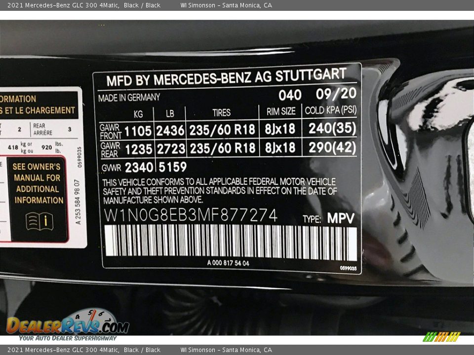 2021 Mercedes-Benz GLC 300 4Matic Black / Black Photo #11