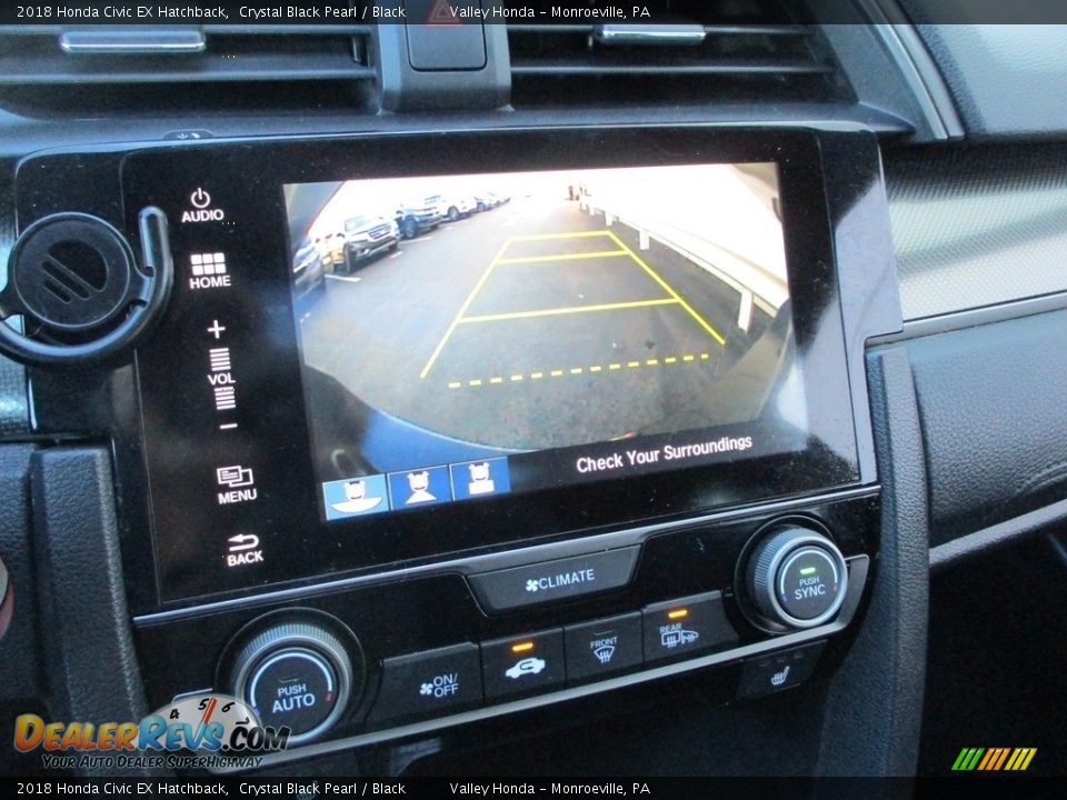 2018 Honda Civic EX Hatchback Crystal Black Pearl / Black Photo #16