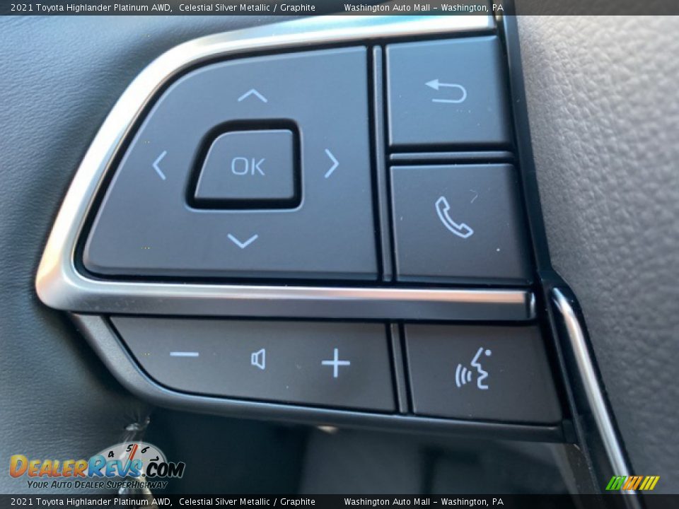 2021 Toyota Highlander Platinum AWD Celestial Silver Metallic / Graphite Photo #7