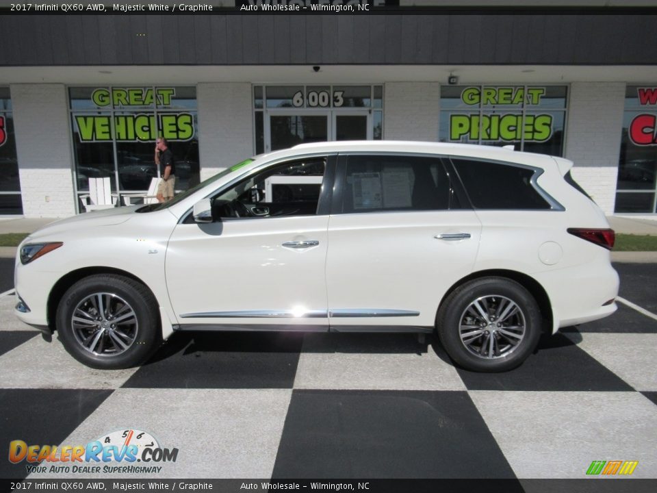 2017 Infiniti QX60 AWD Majestic White / Graphite Photo #1