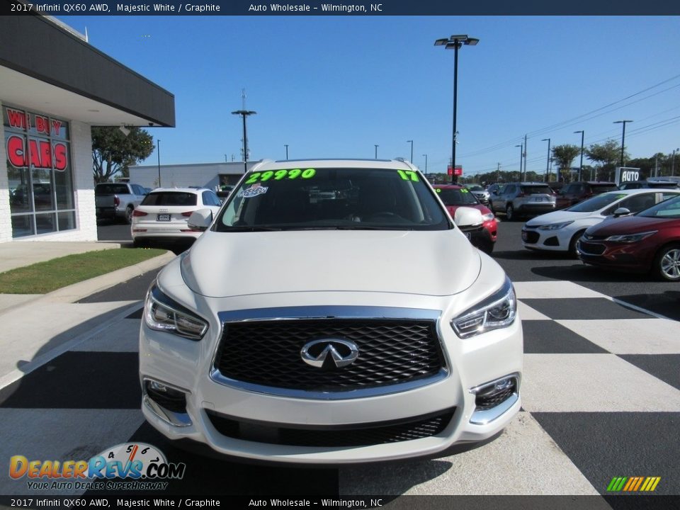 2017 Infiniti QX60 AWD Majestic White / Graphite Photo #2