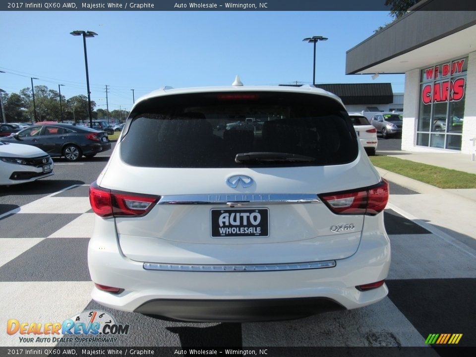 2017 Infiniti QX60 AWD Majestic White / Graphite Photo #4