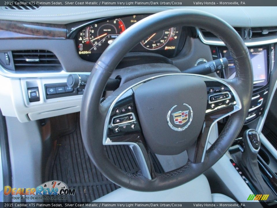 2015 Cadillac XTS Platinum Sedan Silver Coast Metallic / Platinum Very Light Platinum/Dark Urban/Cocoa Photo #14