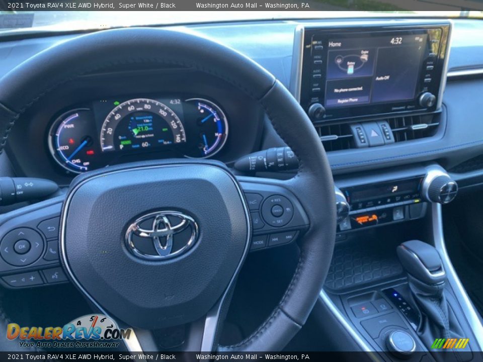 2021 Toyota RAV4 XLE AWD Hybrid Super White / Black Photo #6
