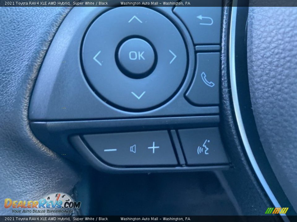 2021 Toyota RAV4 XLE AWD Hybrid Super White / Black Photo #7