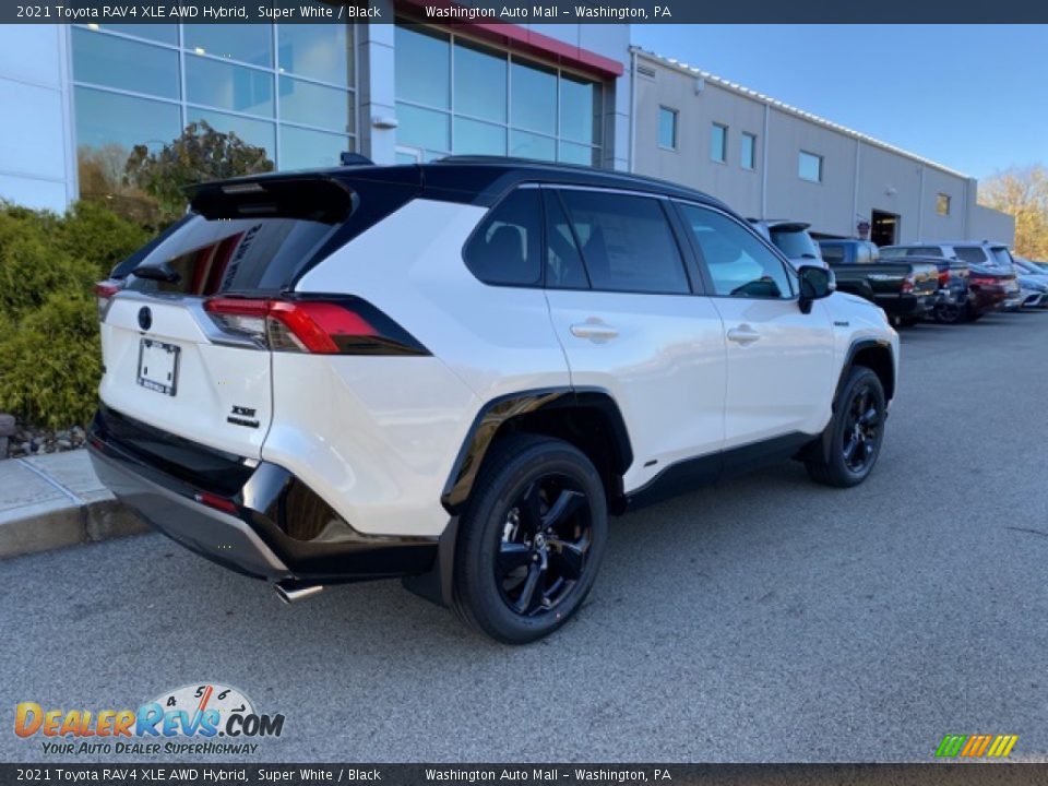 2021 Toyota RAV4 XLE AWD Hybrid Super White / Black Photo #14