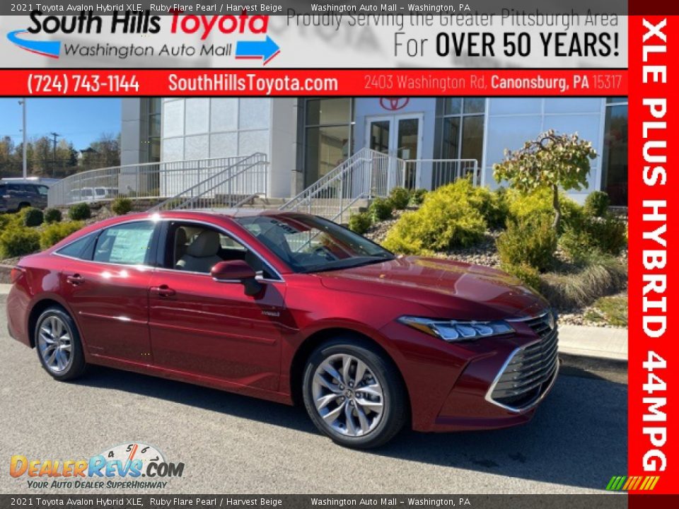 2021 Toyota Avalon Hybrid XLE Ruby Flare Pearl / Harvest Beige Photo #1