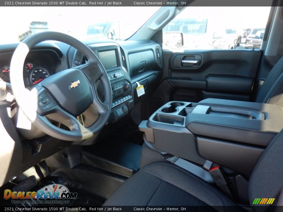 2021 Chevrolet Silverado 1500 WT Double Cab Red Hot / Jet Black Photo #7