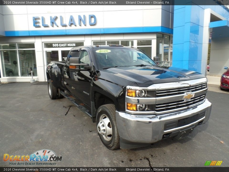 2016 Chevrolet Silverado 3500HD WT Crew Cab 4x4 Black / Dark Ash/Jet Black Photo #3